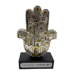 A. Klein Jerusalem sterling silver Hamsa sculpture signed SC 925